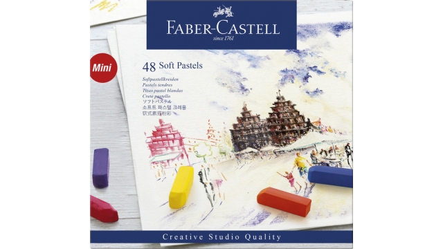 Faber Castell FC-128248 Pastelkrijt Halve Lengte Etui à 48 Stuks
