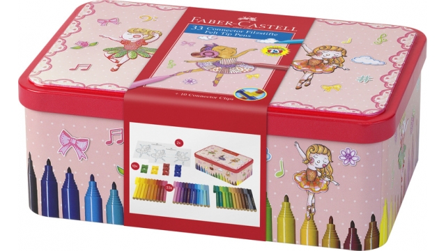 Faber Castell FC-155534 Viltstift Faber-Castell Connector 33 Stuks In Ballerina Blik