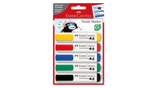 Faber Castell FC-159520 Textielmarkers 5 Stuks