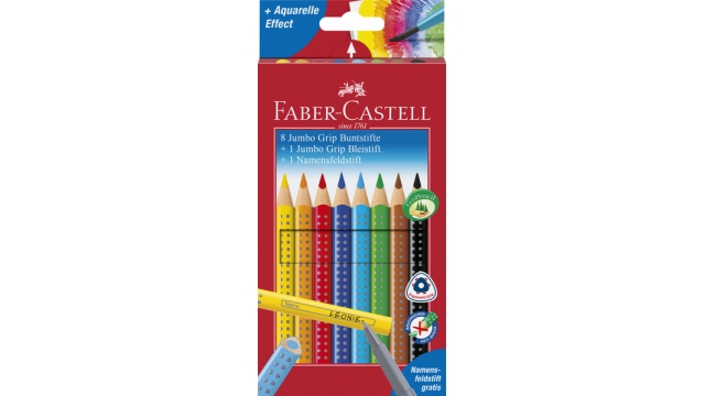 Faber Castell FC-280921 Kleurpotlood Faber-Castell Jumbo GRIP Promotieset 8 + 1 + 1