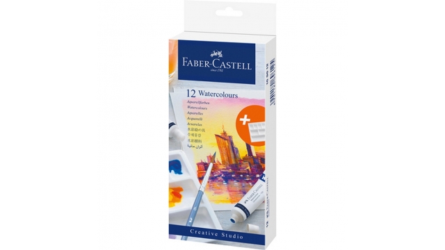 Faber Castell FC-169612 Aquarelverf 12 Tubes + Mengpalet