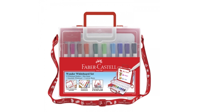 Faber Castell FC-156069 Boardmarker Faber-Castell Slim Fine Koffer 10 Stuks Met Accessoires