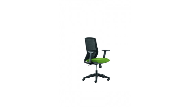 Geen Merk LF-2011603 Bureaustoel Linea Tekna 01 Zwart/groen Met 2D Armleuning