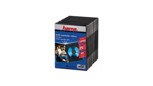 Hama DVD Slim Box Zwart 25Pak