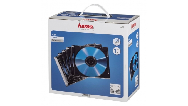 Hama CD Slim Box 100 Stuks Zwart/Transpant