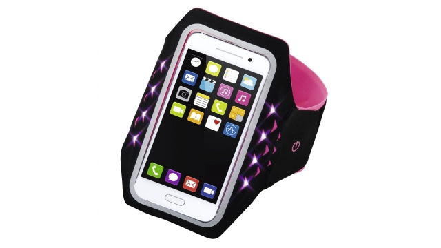 Hama Sport-armband Running Voor Smartphones Maat XXL Met Led Pink