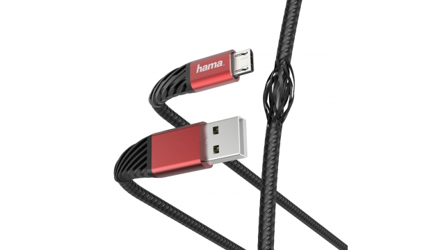 Hama Oplaad-/gegevenskabel Extreme USB-A - Micro-USB 1,5 M Zwart/rood