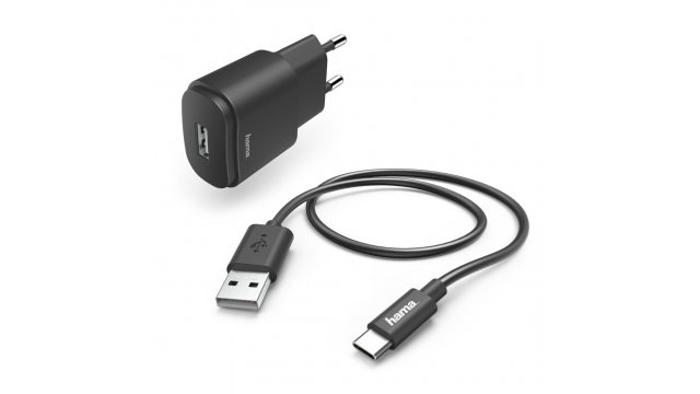 Hama Oplaadset USB-C 12 W Zwart