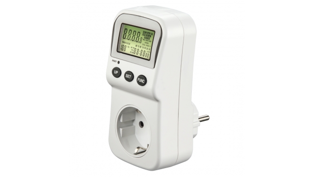 Hama Energiekostenmeter Met Lcd-display Digitale Elektriciteitsmeter Voor Het Stopcontact