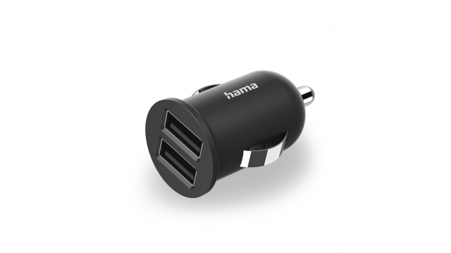 Hama 2-voudige USB-oplader Sigarettenaanst. Oplaadadapter Voor Auto 2,4 A/12 W