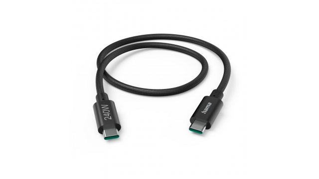 Hama Oplaadkabel USB C - USB C 150 cm 240W Zwart