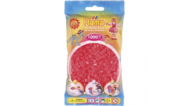 Hama Strijkkralen 1000 Stuks Rood Neon