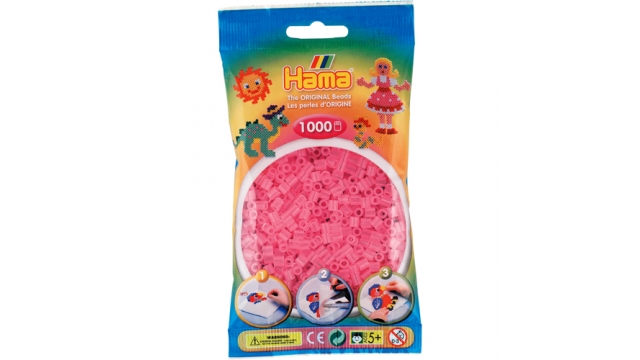 Hama Strijkkralen Roze Transparant 1000 Stuks