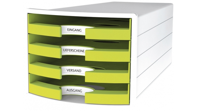 HAN HA-1013-50 Ladenkast Impuls Met 4 Open Laden Geel