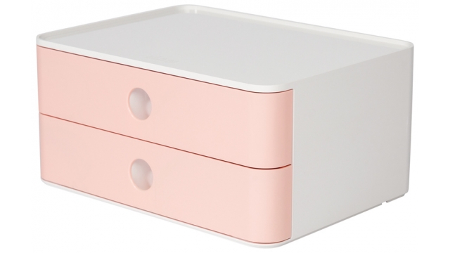 HAN HA-1120-86 Smart-box Allison Met 2 Lades Flamingo Roze, Stapelbaar