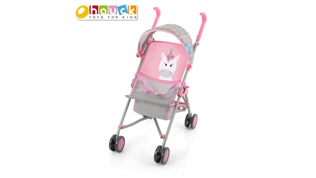 Hauck-Toys Eenhoorn Poppenbuggy Roze/Grijs