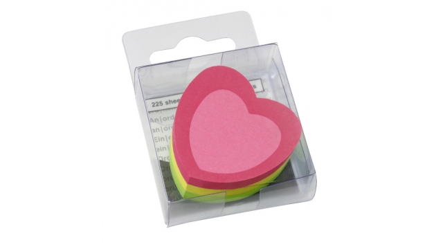 Info Notes IN-5840-39 Info Shaped Sticky Notes 50x50mm Hart Assorti 225 Vel