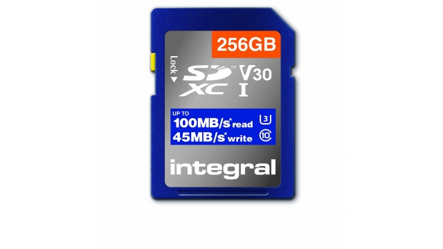 Integral INSDX256G1V30 High Speed Sdhc/xc V30 Uhs-i U3 256gb Sd Memory Card
