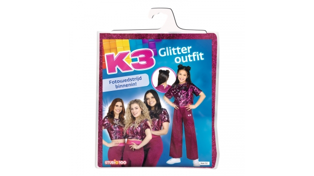 K3 Glitter Outfit 6-8 Jaar Roze