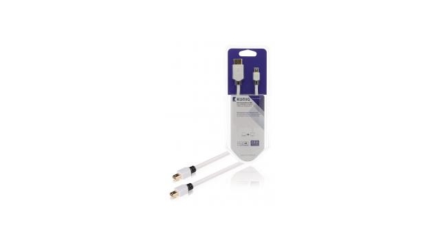 König KNM37400W20 Mini Displayport Kabel Mini Displayport Male - Displayport Male 2,00 M Wit