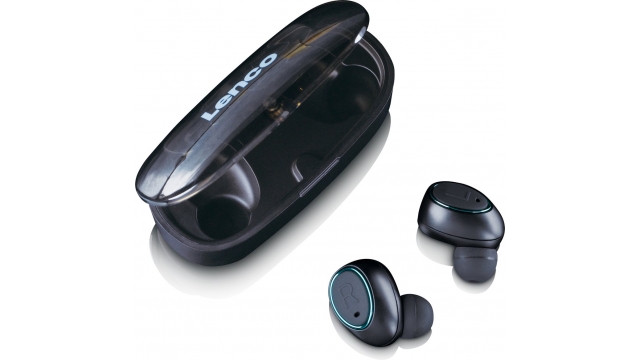 Lenco EPB410 Bluetooth IPX4 TWS Earphone met Powerbank Zwart