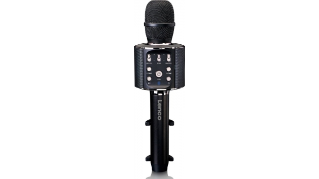 Lenco BMC-090BK Bluetooth Karaoke Microfoon met Speaker en Verlichting Zwart