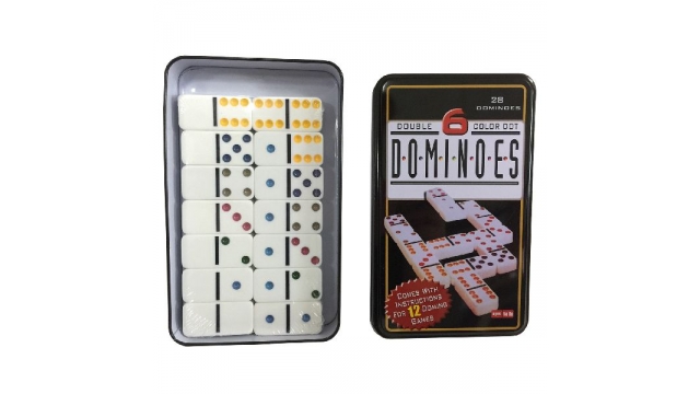 Longfield Double 6 Domino in Blik