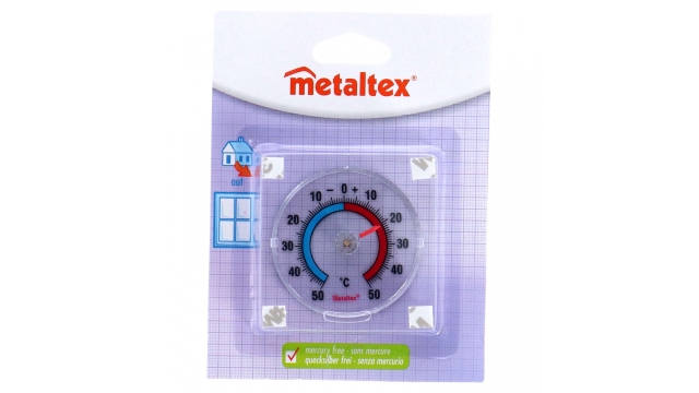 Metaltex Raam Thermometer 8x8 cm Transparant