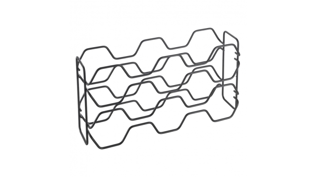 Metaltex Wijnrek Hexagon voor 10 Flessen 43x12x22 cm Zwart