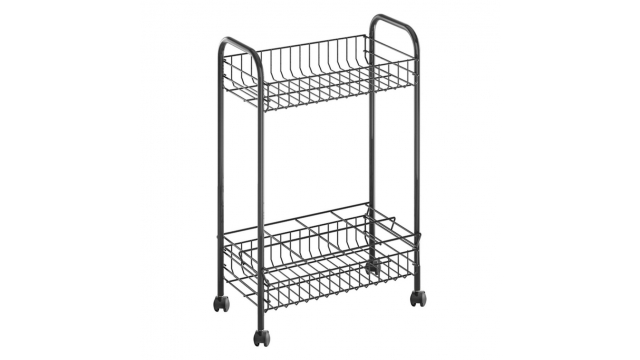 Metaltex Belino Lava Trolly + Flessenhouder 23x41x63 Zwart