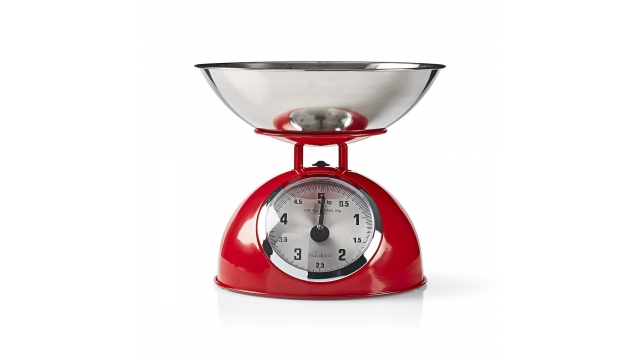 Nedis KASC110RD Retro Keukenweegschaal Analoog Metaal Rood