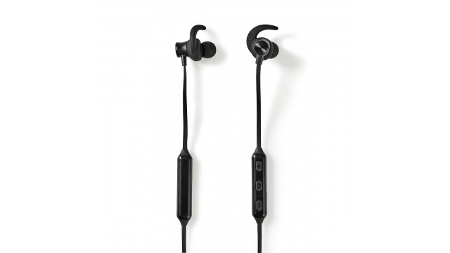 Nedis HPBT8000BK Sport Oordopjes Bluetooth In-ear Flexibele Kabel Zwart