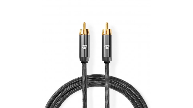 Nedis CATB24170GY10 Digitale Audiokabel Rca Male - Rca Male Gun Metal Grey Gevlochten