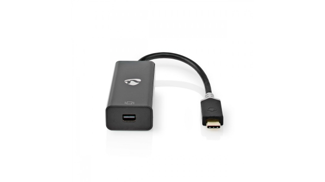 Nedis CCBW64452AT02 Usb-adapter Usb 3.2 Gen 1 Usb Type-c™ Male Mini Displayport 0.20 M Rond Verguld Pvc Antraciet Window Box