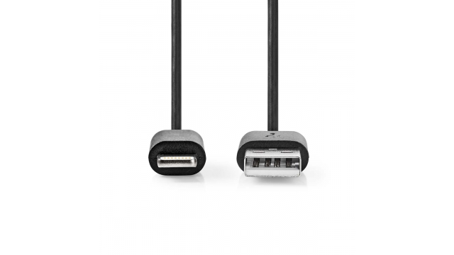 Nedis CCGB39300BK20 Usb-kabel Usb 2.0 Apple Lightning 8-pins Usb-a Male 480 Mbps Vernikkeld 2.0 M Rond Pvc Zwart Doos