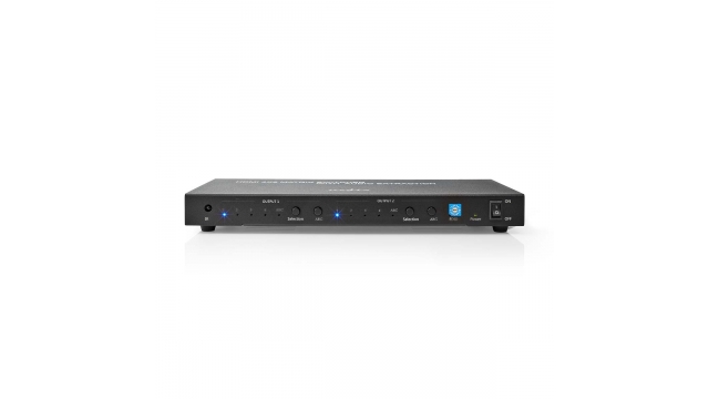 Nedis VMAT3482AT Hdmi™ Matrix-switch 2 X 4 Poort(en) 4x Hdmi™ Input 1x Optisch S/pdif / 2x 3,5 Mm / 2x Hdmi™ Output 4k@60hz 18 Gbps Afstandbestuurbaar Metaal Antraciet