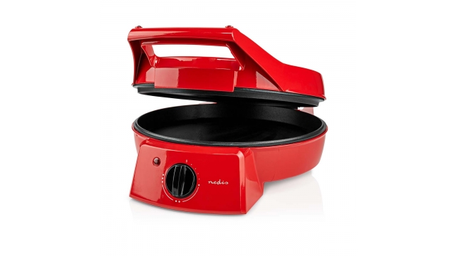 Nedis FCPM100FRD Pizzamaker En Grill 30 Cm Regelbare Temperatuur 1800 W