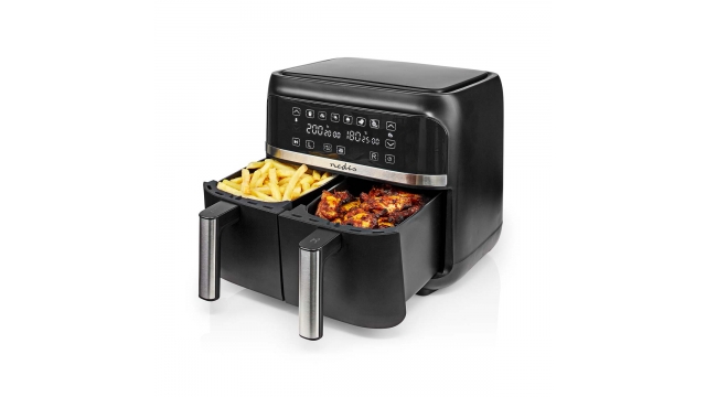 Nedis KAAFD350EBK Heteluchtfriteuse 2x3.8L 3000W Zwart