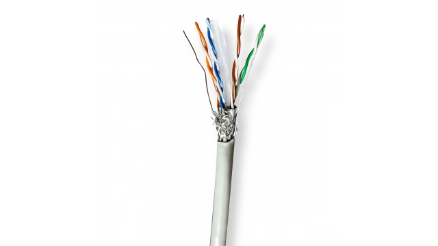 Nedis CCBG8524GY305 Netwerk Kabel Rol Cat6 Stranded S/ftp Cca 305.0 M Binnenshuis Rond Pvc Grijs Trekdoos