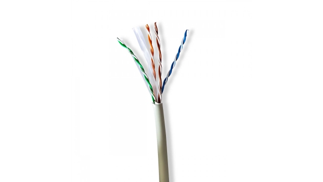 Nedis CCBG8525GY305 Netwerk Kabel Rol Cat6 Stranded U/utp Koper 305.0 M Binnenshuis Rond Lszh Grijs Gift Box