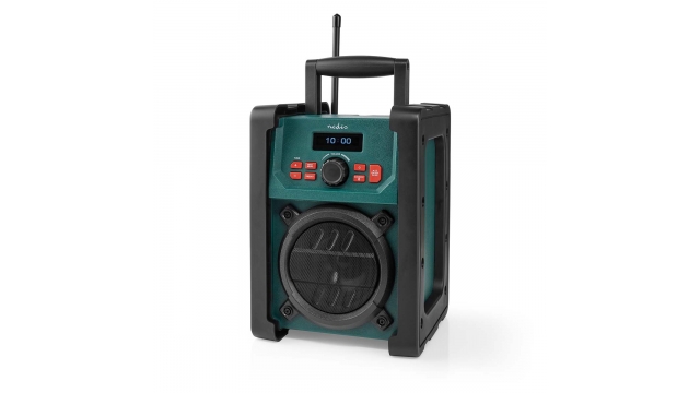 Nedis RDDB3100GN Bouwradio DAB+ FM 15W Bluetooth Wekker IP65  Groen/Zwart