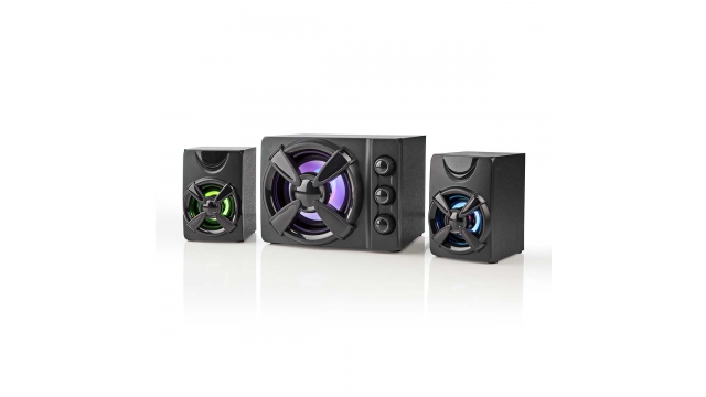 Nedis GSPR31021BK Gaming Speaker Speaker-kanalen: 2.1 Usb Gevoed 3,5 Mm Male 33 W Led Volumebediening