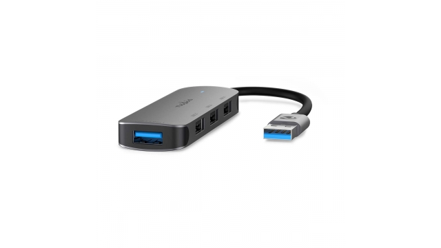 Nedis CCGB61210GY01 Usb-hub Usb-a Male 4x Usb A Female 4-poorts Poort(en) Usb 2.0 / Usb 3.2 Gen 1 Usb Gevoed