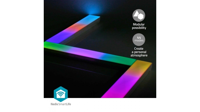 Nedis WIFILW06RGB Smartlife Decoratieve Led Wand Bar Wi-fi Rgbic / Warm Wit Android™ / Ios