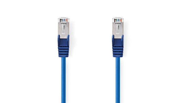 Nedis CCGL85121BU20 Cat5e-kabel Sf/utp Rj45 Male Rj45 Male 2.00 M Rond Pvc Blauw Label