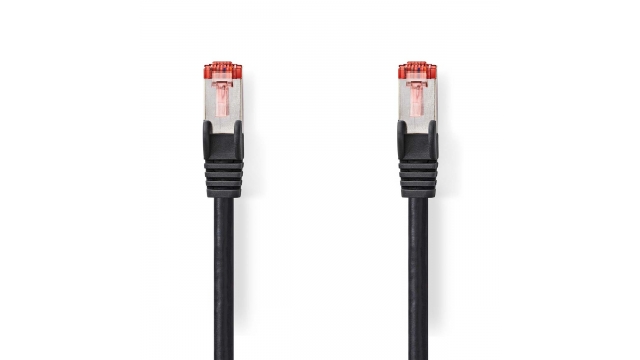 Nedis CCGL85221BK20 Cat6-kabel Rj45 Male Rj45 Male S/ftp 2.00 M Rond Lszh Zwart Label