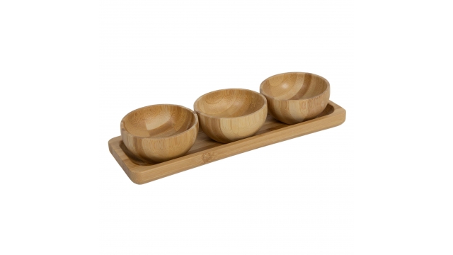 Bamboe Tapasset 4-delig 21x7x4.4 cm
