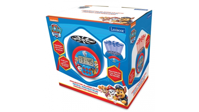 Paw Patrol Projector Wekker Rood/Blauw