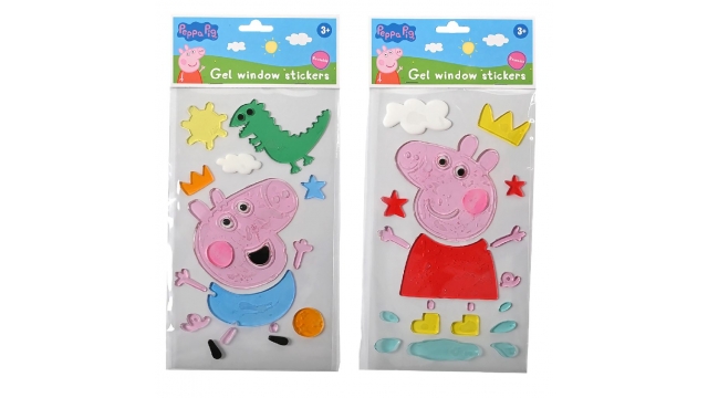 Peppa Pig Gel Raamstickers Verschillende Uitvoeringen