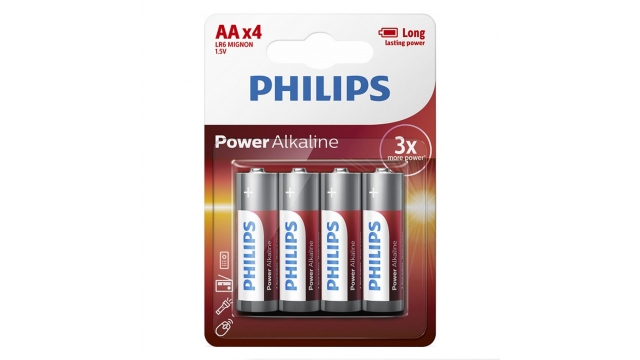Philips AA Alkaline Batterijen 4 Stuks